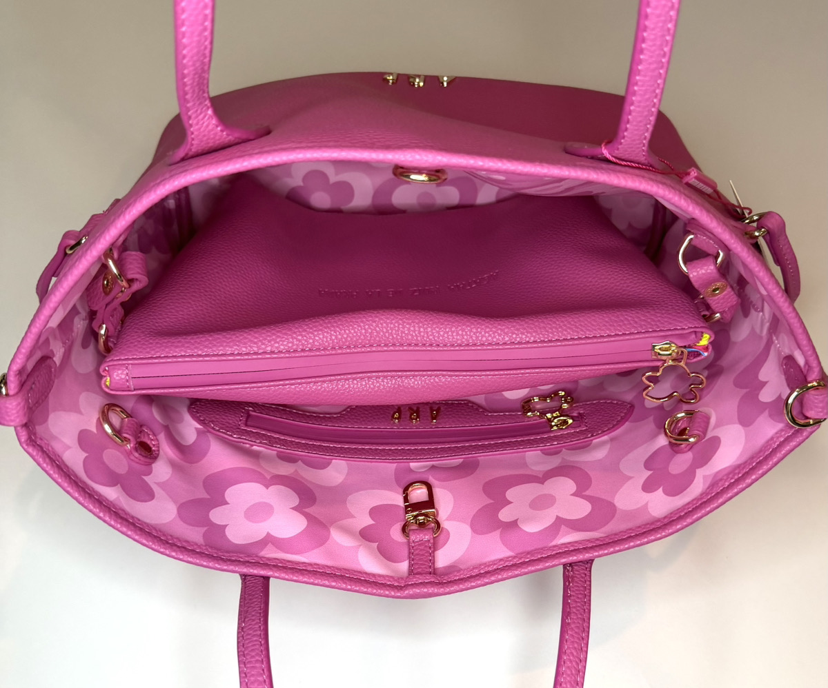 ピンク リバーシブル フローラル ショッパー - アガタ・ルイス・デ・ラ・プラダ（PINK REVERSIBLE FLORAL SHOPPER - Agatha Ruiz de la Prada）の画像