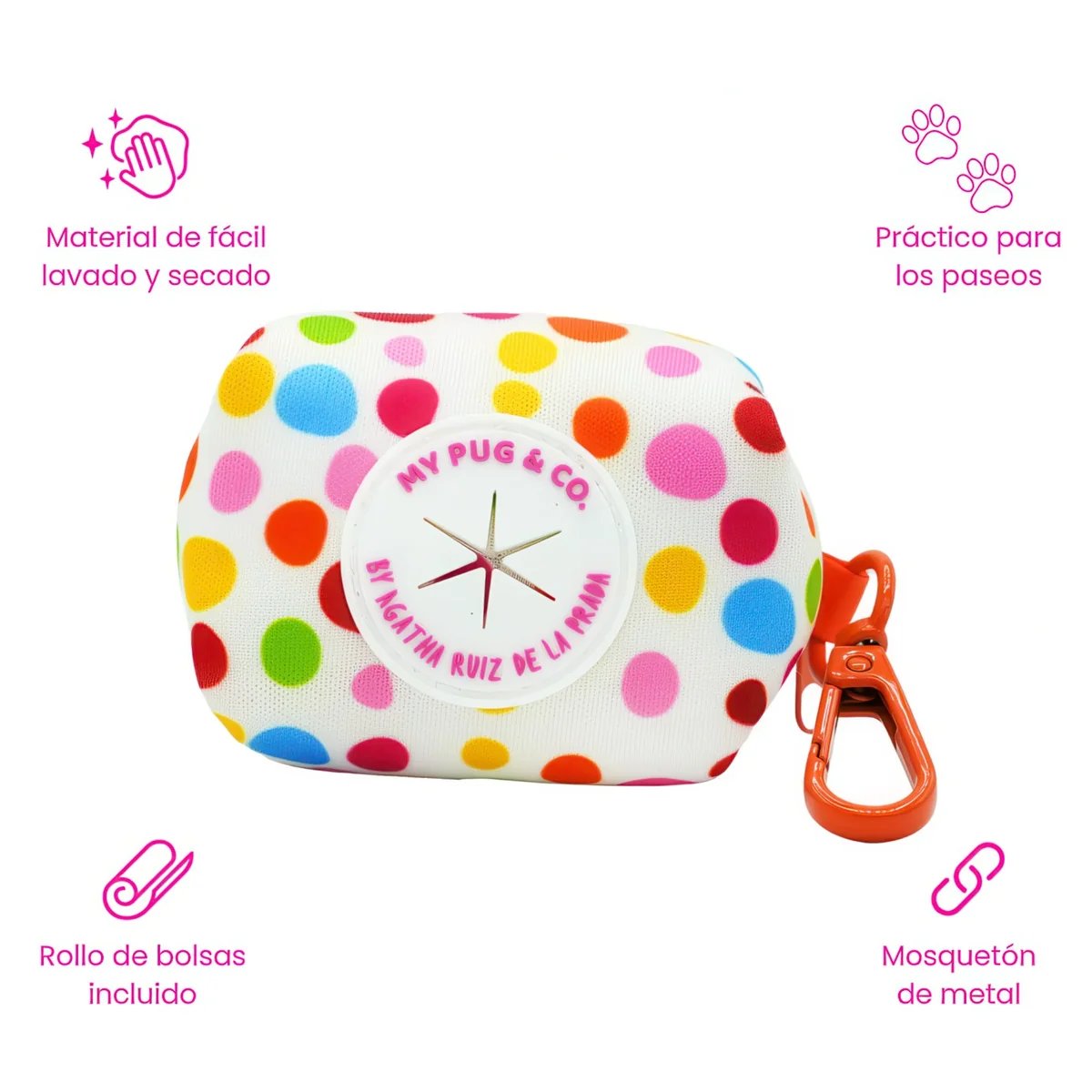 ポルタボルサス トポス - アガタ・ルイス・デ・ラ・プラダ（POLKA DOTS POOP BAG HOLDER - Agatha Ruiz de la Prada）の画像