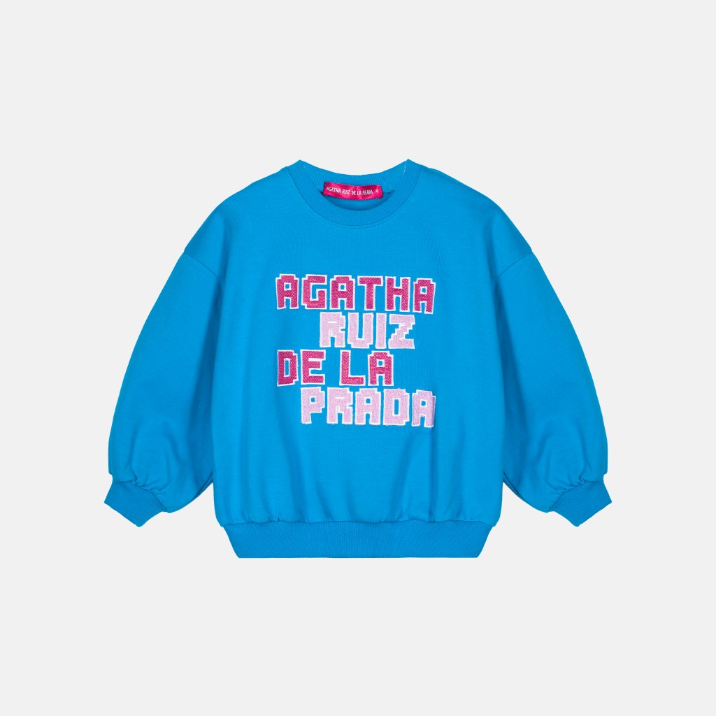 ロボット トレーナー ブルー アガタ・ルイス・デ・ラ・プラダ　(ROBOTS SWEAT-SHIRT BLUE - Agatha Ruiz de la Prada)の画像