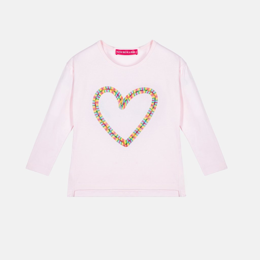 ハートビート トレーナー アガタ・ルイス・デ・ラ・プラダ　(HEARTBEAT SWEAT-SHIRT LIGHT PINK - Agatha Ruiz de la Prada)の画像