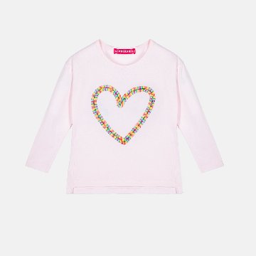 ハートビート トレーナー アガタ・ルイス・デ・ラ・プラダ　(HEARTBEAT SWEAT-SHIRT LIGHT PINK - Agatha Ruiz de la Prada)の画像