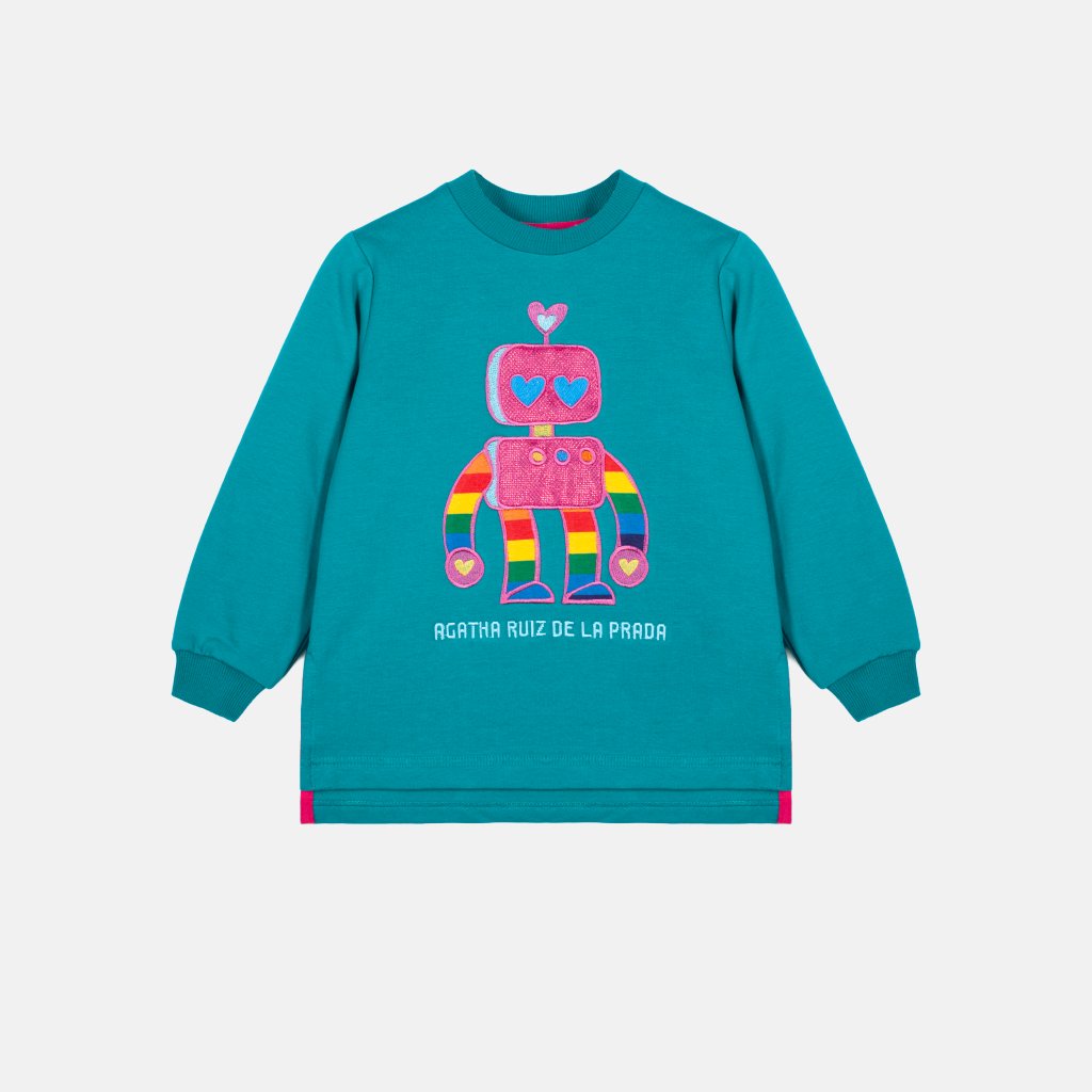 ロボット トレーナー アガタ・ルイス・デ・ラ・プラダ (ROBOTS SWEAT-SHIRT OIL - Agatha Ruiz de la Prada)の画像