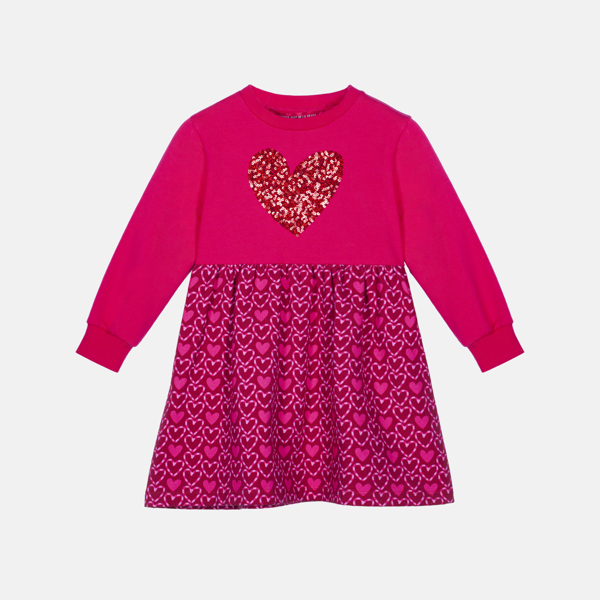 ハートビート ワンピース ピンク アガタ・ルイス・デ・ラ・プラダ (HEARTBEAT DRESS FUCSHIA - Agatha Ruiz de la Prada)の画像