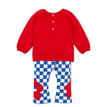 フラワートップス＆ボトムス レッド アガタ・ルイス・デ・ラ・プラダ　(DIBUJO GIRL SET RED - Agatha Ruiz de la Prada)画像