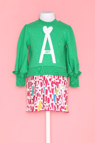 レタリングワンピース　グリーン　アガタ・ルイス・デ・ラ・プラダ　(LETTERING DRESS - Agatha Ruiz de la Prada)の画像