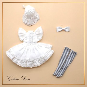 Galumドレスコレクション-7　ピンタックワンピースドレスセット(22cmサイズ) の画像
