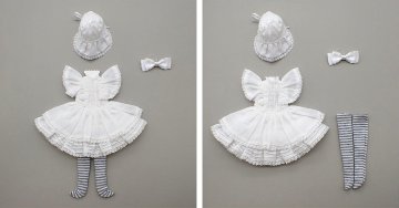 Galumドレスコレクション-7　ピンタックワンピースドレスセット(22cmサイズ) の画像