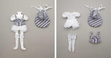 Galumドレスコレクション-8　フリルオールインワンドレスセット(22cmサイズ) の画像