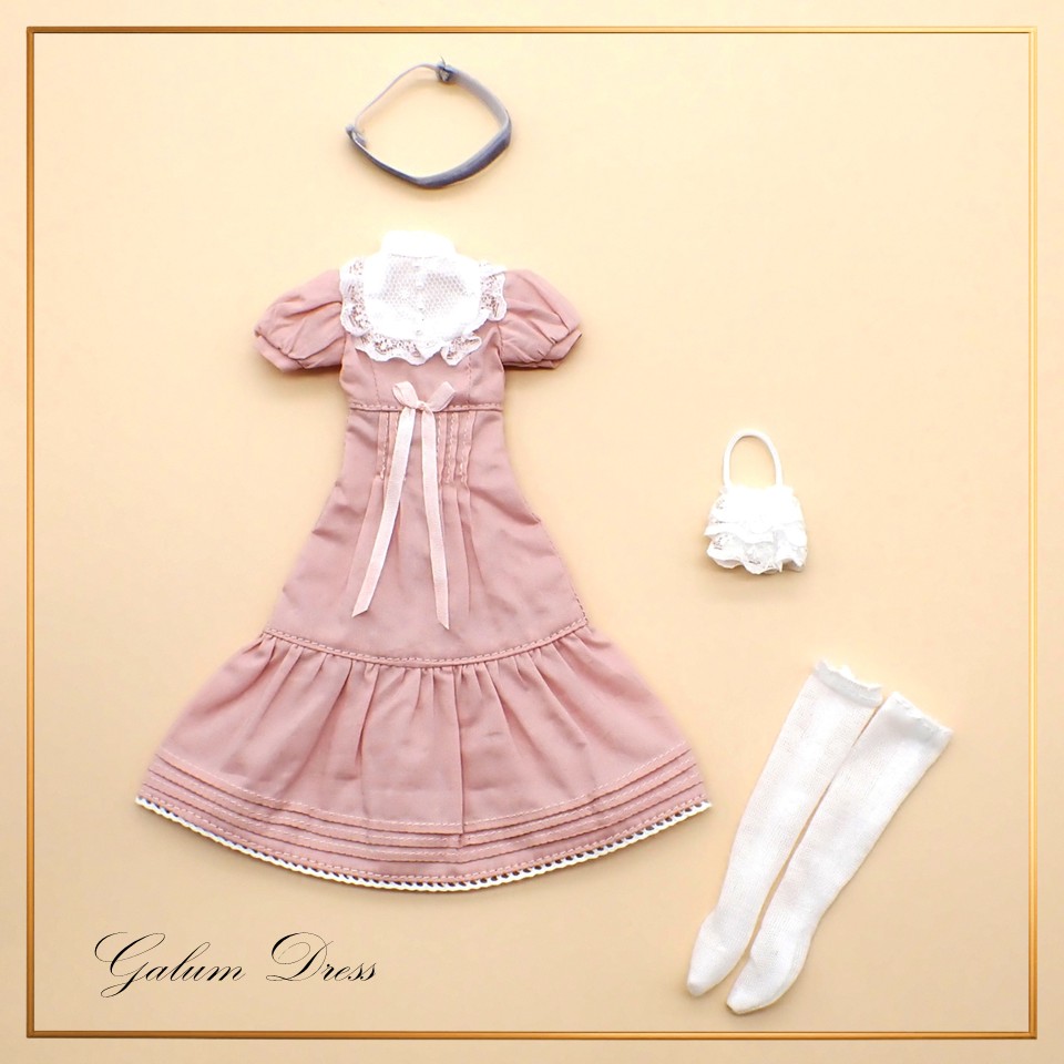 Galumドレスコレクション-17　パフスリーブワンピースドレスセット(22cmサイズ) の画像