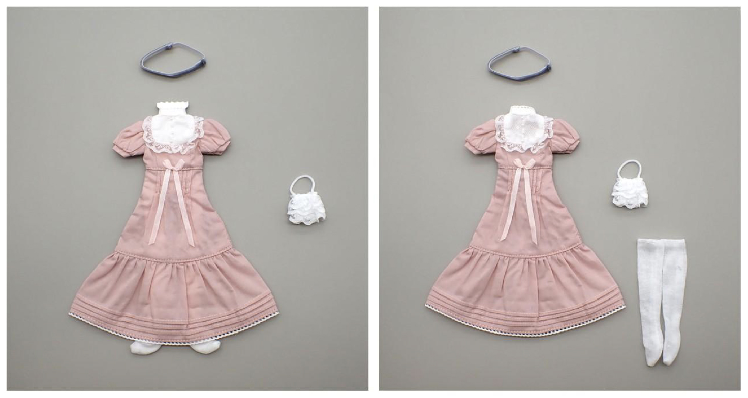 Galumドレスコレクション-17　パフスリーブワンピースドレスセット(22cmサイズ) の画像