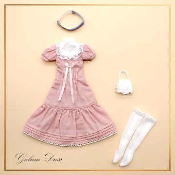 Galumドレスコレクション-17　パフスリーブワンピースドレスセット(22cmサイズ) の画像