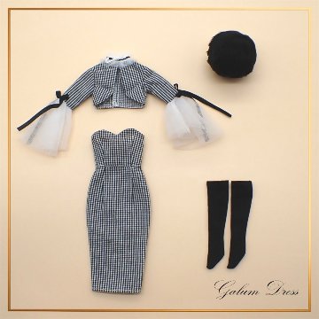 Galumドレスコレクション-29ND　ボレロツーピースドレスセット(27cmサイズ) の画像
