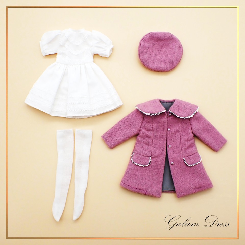 Galumドレスコレクション-14　ラウンドカラーコートドレスセット(22cmサイズ) の画像