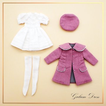 Galumドレスコレクション-14　ラウンドカラーコートドレスセット(22cmサイズ) の画像