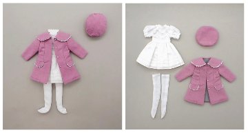 Galumドレスコレクション-14　ラウンドカラーコートドレスセット(22cmサイズ) の画像