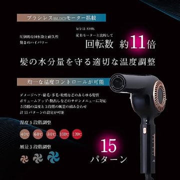 アイビル ブラシレスモータードライヤー」 圧倒的風量風圧で速乾＆軽量