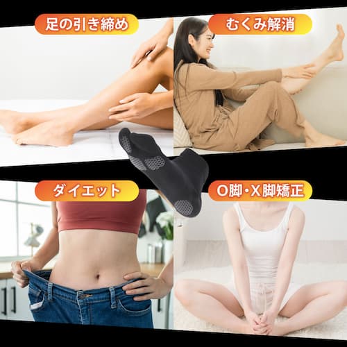 SALONwoフットサポーター (サロンヲ) :履くだけで、むくみ解消・ダイエット・足の引き締め・O脚 X脚矯正の画像