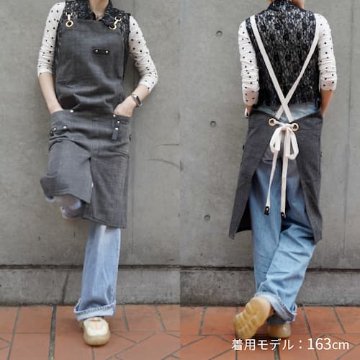 デニムエプロン(ブルー&グレー2色)美容室人気 「プロの声に耳を傾けて完成したデニムエプロン」トリコ インダストリーズ製の画像