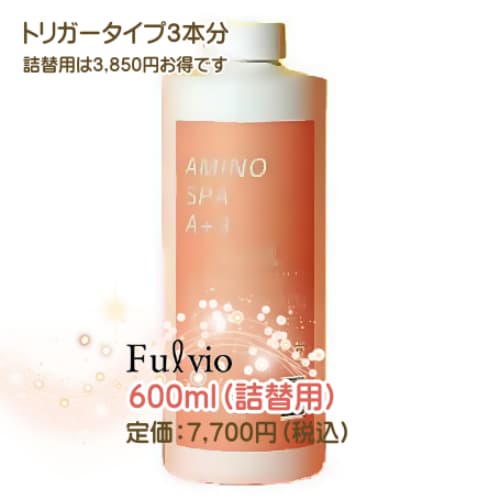 アミノスパ A+3 シャンプー レフィル 600ml 詰め替え フルボ酸 詰替