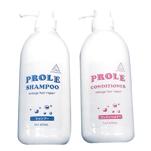 ギフト・販促用「プロレ シャンプー・コンディショナー」各 600ml・海藻成分のフコダインとシルクプロテイン配合！！の画像