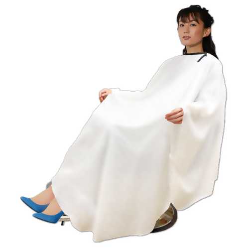 WaKo(ワコウ) 肩留めカッティングドレス( カットクロス) ・後ろ