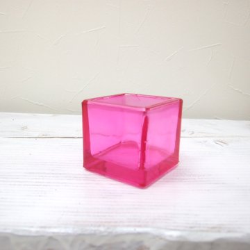 「タイ雑貨」カラーガラス製のカップタイプキャンドルホルダー画像