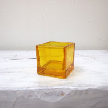 「タイ雑貨」カラーガラス製のカップタイプキャンドルホルダー画像