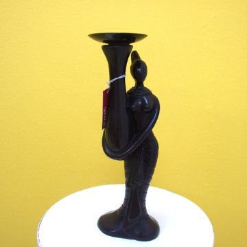 「タイ雑貨」水瓶を持った女性をイメージしたキャンドルホルダー（水汲み女性）画像