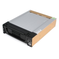 DRW150SATBK　StarTech　5.25インチベイ内蔵頑丈型3.5インチSATA HDD用ハードディスクケース　アルミ製ブラック 5.25インチ ハードディスク・リムーバブルケースの画像