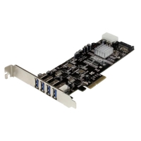 PEXUSB3S42V　StarTech　SuperSpeed USB 3.0 4ポート増設PCI Express/ PCIe x4 インターフェースカード　2個の専用5Gbpsチャネル　UASP対応の画像