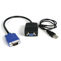 ST122LE　StarTech　2ポートVGAディスプレイ分配器　2x VGA/アナログRGB スプリッタ/Splitter　USBバスパワー供給画像