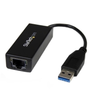USB31000S　StarTech　USB 3.0?Gigabit Ethernet LANアダプタ (ブラック)　USB SuperSpeed(オス)?RJ45(メス)有線LANアダプタの画像