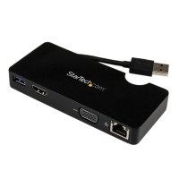 USB3SMDOCKHV　StarTech　USB3.0接続ノートパソコン・ミニドッキングステーション/ポートリプリケーターの画像