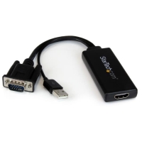 VGA2HDU　StarTech　VGA?HDMI変換アダプター(USBオーディオバスパワー対応)　ポータブルアナログRGB(VGA)?HDMIアップスケールコンバーターの画像