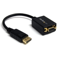 DP2VGA2　StarTech　DisplayPort(オス)?VGA(メス)変換アダプタ (黒)　ディスプレイポート/ DP?VGA (D-Sub15ピン) 変換ケーブル　ブラックの画像