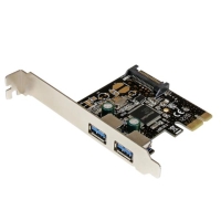 PEXUSB3S23　StarTech　SuperSpeed USB 3.0 ２ポート増設PCI Expressインターフェースカード　2x USB 3.0 5Gbps 拡張用PCIe x1の画像