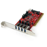 PCIUSB3S4　StarTech　SuperSpeed USB 3.0 4ポート増設PCIカード SATA電源コネクタ搭載 最大900mAまでUSBバスパワー供給可能の画像