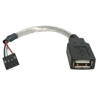 USBMBADAPT　StarTech　15cm PCケース/マザーボード接続用USB 2.0ケーブル　USB Aタイプ メス - 4ピン USBマザーボードヘッダー メスの画像
