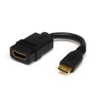 HDACFM5IN　StarTech　10cm ハイスピードHDMI - ミニHDMI変換アダプタケーブル HDMI メス - mini HDMI オスの画像