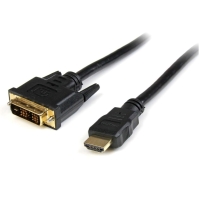 HDDVIMM50CM　StarTech　0.5m HDMI-DVI-D変換ケーブル　HDMI(19ピン)?DVI-D(19ピン)　オス/オスの画像