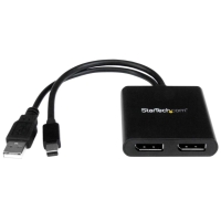 MSTMDP122DP　StarTech　MST(マルチストリームトランスポート)ハブ Mini DisplayPort - 2ポート DisplayPort 2x DisplayPort/DPハブの画像