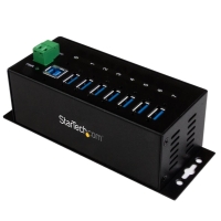 ST7300USBME　StarTech　7ポート産業用USB 3.0ハブ (メタルケース) 350W サージ保護機能 15kV ESD(静電放電)保護機能 DINレール取付け/ウォールマウント対応の画像