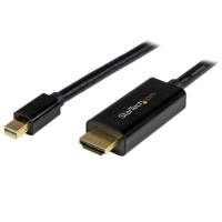 MDP2HDMM1MB　StarTech　Mini DisplayPort - HDMI変換ケーブル 1m 4K解像度/UHD対応 mDP - HDMIアダプタ(ケーブル内蔵) オス/オスの画像