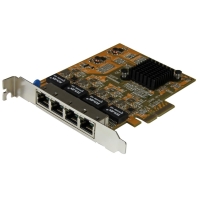 ST1000SPEX43　StarTech　ギガビットイーサネット4ポート増設PCI Express対応ネットワークLANアダプタカード 4x Gigabit Ethernet拡張用PCIeの画像