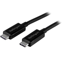 USB31CC1M StarTech USB 3.1ケーブル 1m ブラック Type-C (USB-C) オス (24ピン) - Type-C/USB-C オス (24ピン) リバーシブルデザインの画像