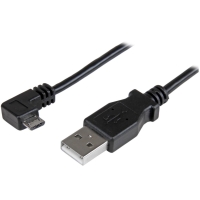 USBAUB2MRA StarTech 充電＆同期用 Micro USBケーブル 2m L型右向き USB A オス - USBマイクロ オス 24AWGの画像