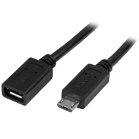 USBUBEXT50CM　StarTech　0.5m USB Micro-B 延長ケーブル Micro-B(オス) - Micro-B(メス)の画像