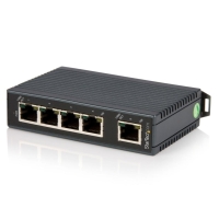 IES5102　StarTech　5ポート産業用スイッチングハブHUB DINレールに取付け可能 10/100Mbps対応 Energy Efficient Ethernet (EEE)対応の画像