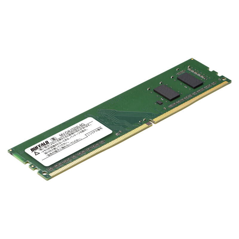 バッファロー 法人向けPC4-3200対応 288ピン DDR4 U-DIMM 8GB MV-D4U3200-8Gの画像