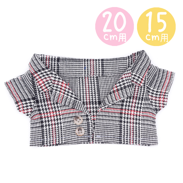 グレンチェックコート　15cm/20cmの画像